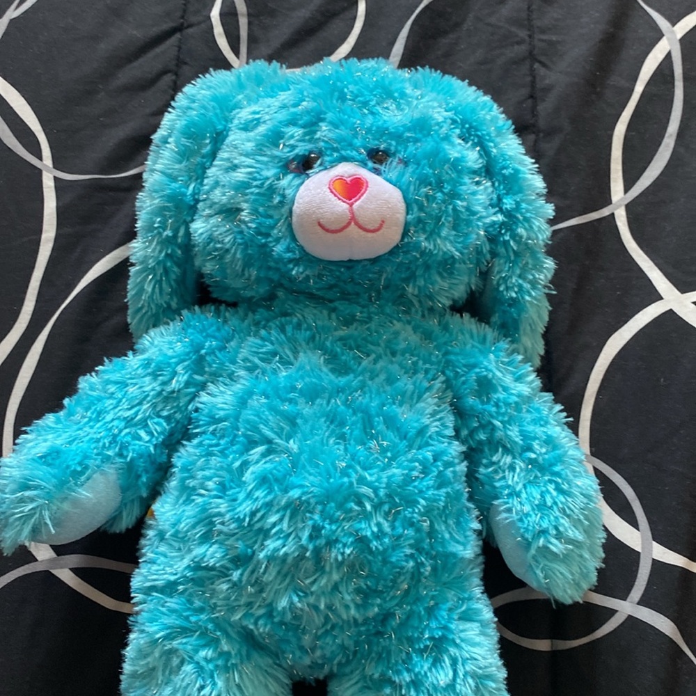 Build A Bear - Blue Disney Shake It Up Sparkly Bunny 18"